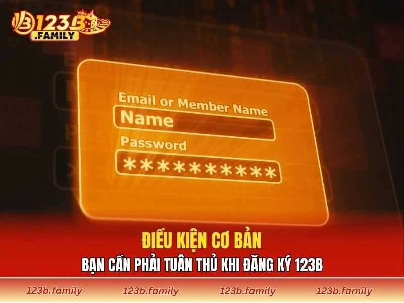 Điều kiện cơ bản bạn cần phải tuân thủ khi đăng ký 123B