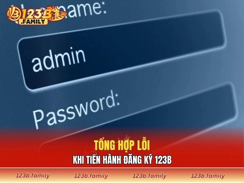 Tổng hợp lỗi khi tiến hành đăng ký 123B
